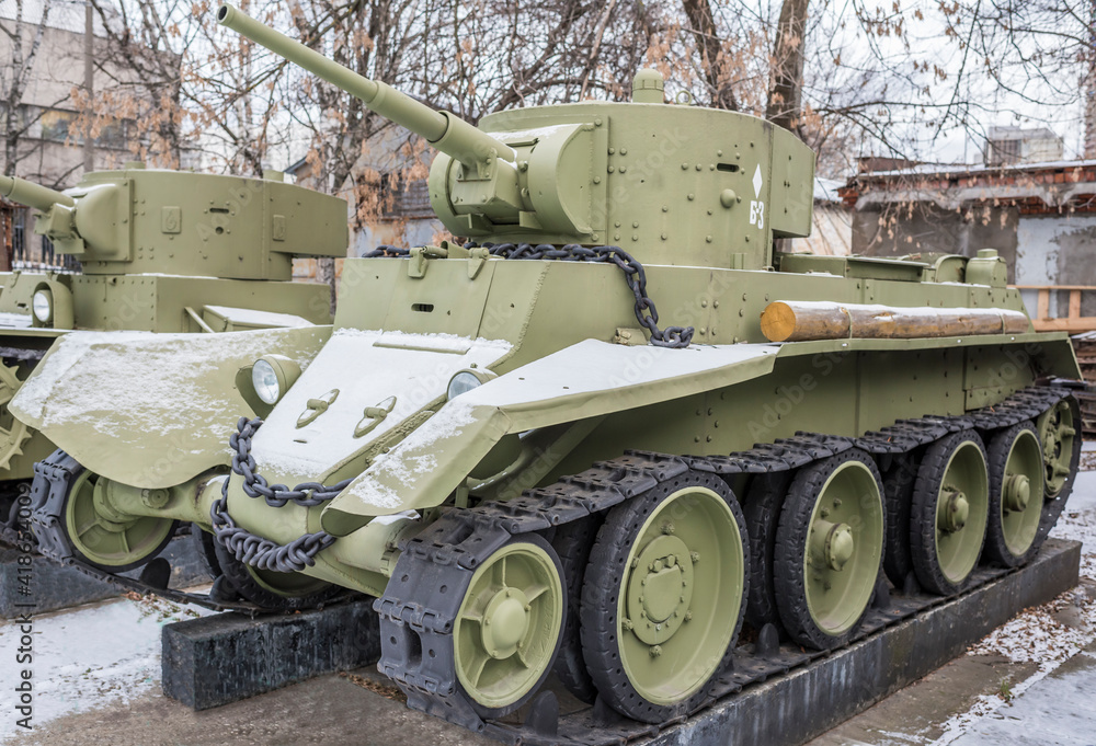 Soviet light tank BT-7, year of release - 1935 Soviet light tank BT-7, year of release - 1935