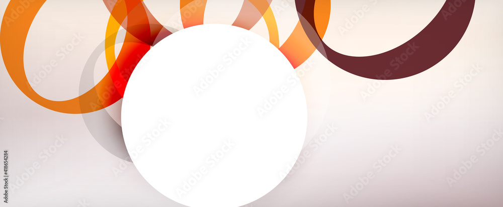 Ring geometric shapes, o letter repetition wallpaper. Abstract background for business or technology presentations, internet posters or web brochure covers Ring geometric shapes, o letter repetition wallpaper. Abstract background for business or technology presentations, internet posters or web brochure covers
