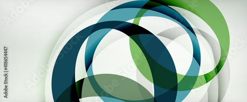 Ring geometric shapes, o letter repetition wallpaper. Abstract background for business or technology presentations, internet posters or web brochure covers