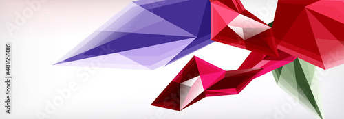 Vector 3d triangles and pyramids abstract background for business or technology presentations, internet posters or web brochure covers