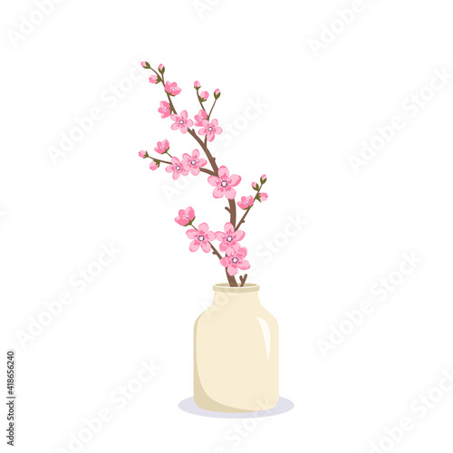 Cute spring and summer flowers in a vase