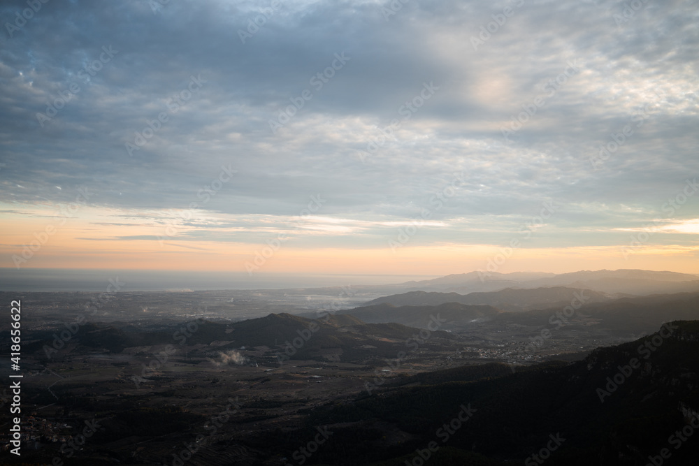 sunset in the mountains