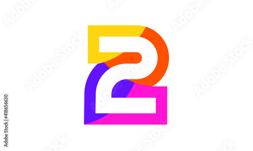 2 Colorful Fun Modern Flat Number