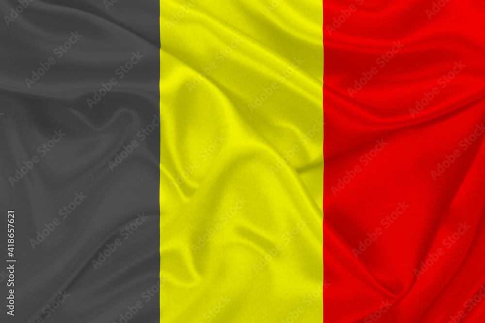 3D Flag of Belgium on fabric