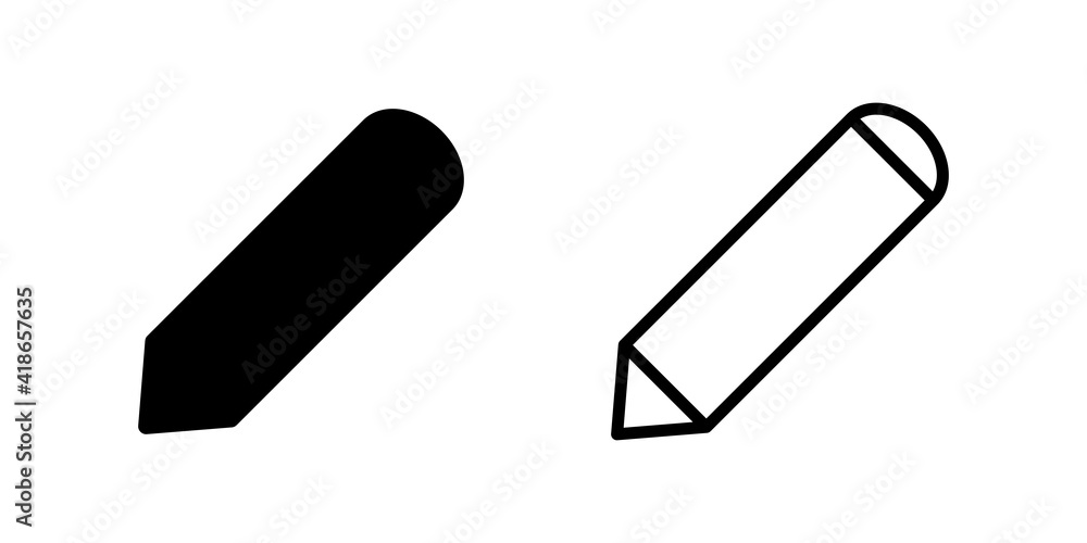 Pencil icon set. pen symbol. edit icon vector Pencil icon set. pen symbol. edit icon vector