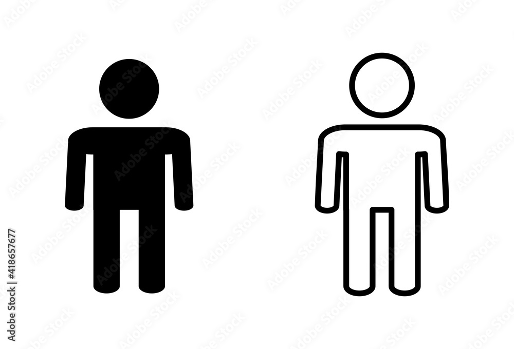 Man icon set. male icon vector. human symbol Man icon set. male icon vector. human symbol