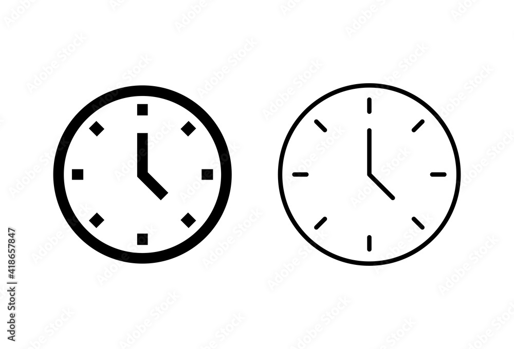 Clock icon set. Time icon vector. watch icon symbol Clock icon set. Time icon vector. watch icon symbol