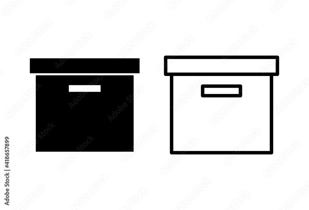 Box icon set. box vector icon, package, parcel Box icon set. box vector icon, package, parcel