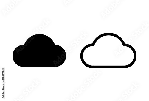 Cloud icon set. cloud vector icon