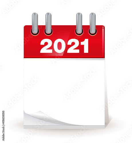 icone calendrier 2021 annuel 3D