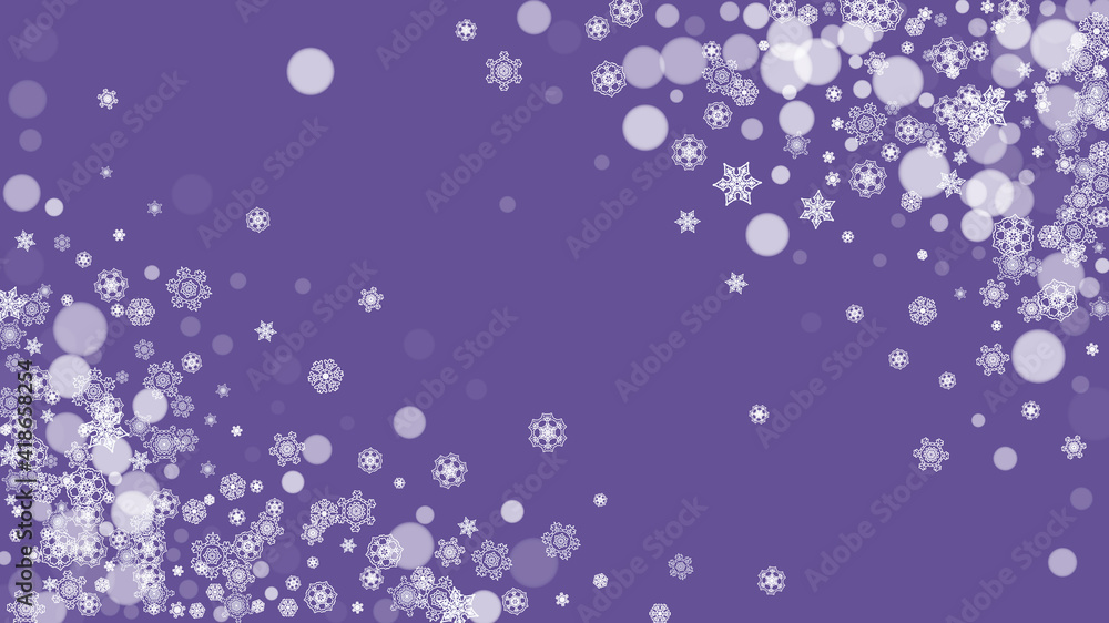 Winter frame with ultraviolet snowflakes. New Year backdrop. Snow border for flyer, gift card, invitation, business offer and ad. Christmas trendy background. Holiday frosty banner with winter frame Winter frame with ultraviolet snowflakes. New Year backdrop. Snow border for flyer, gift card, invitation, business offer and ad. Christmas trendy background. Holiday frosty banner with winter frame