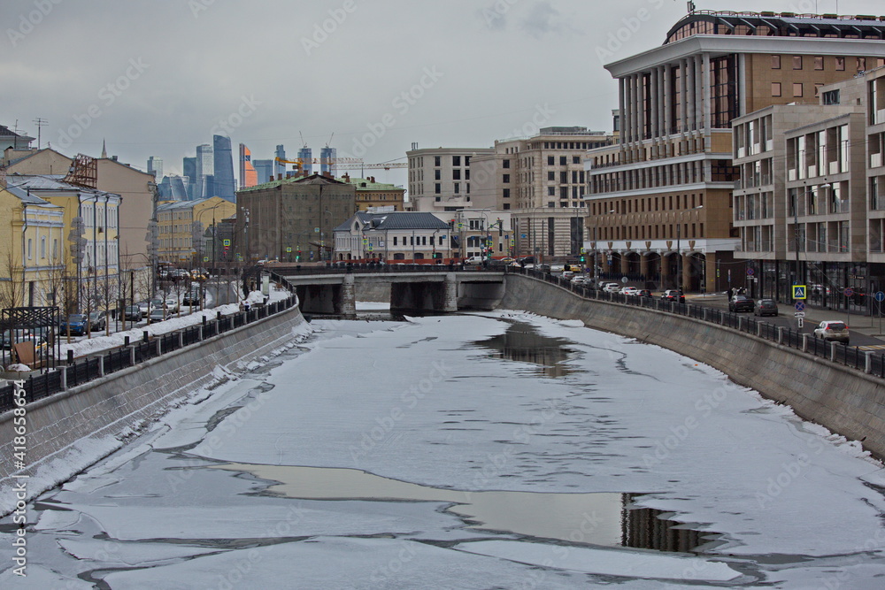 The bypass channel of the Moscow River.