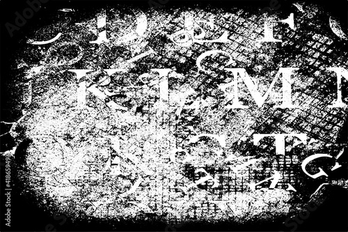 Dirty grunge background. The monochrome texture is old. Vintage worn pattern. The surface is covered with scratches