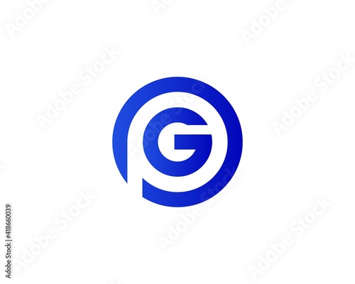 PG GP Letter logo design vector template