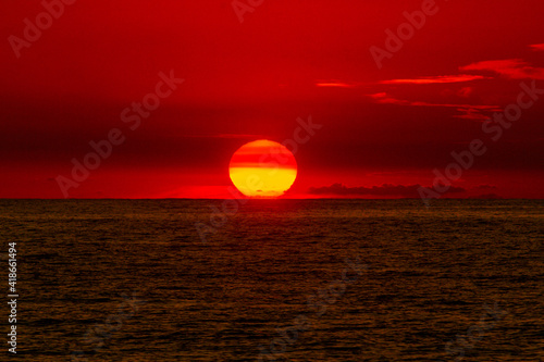 sunset over the sea