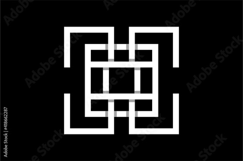 black and white building