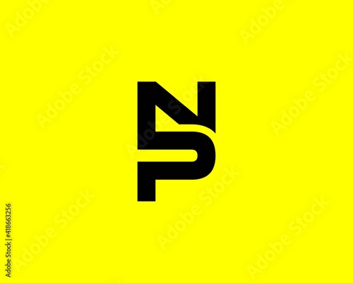 PN NP Letter logo design vector template