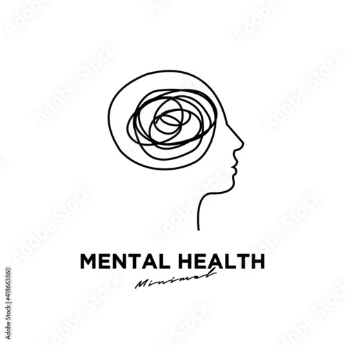 Mental health logo icon design