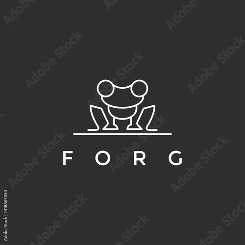 frog logo icon designs vector on black background © Wings