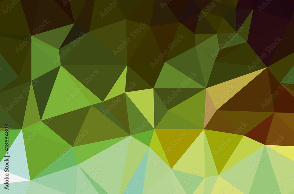 Obraz premium Green vivid abstract geometric background, vector from polygons triangle, mosaic