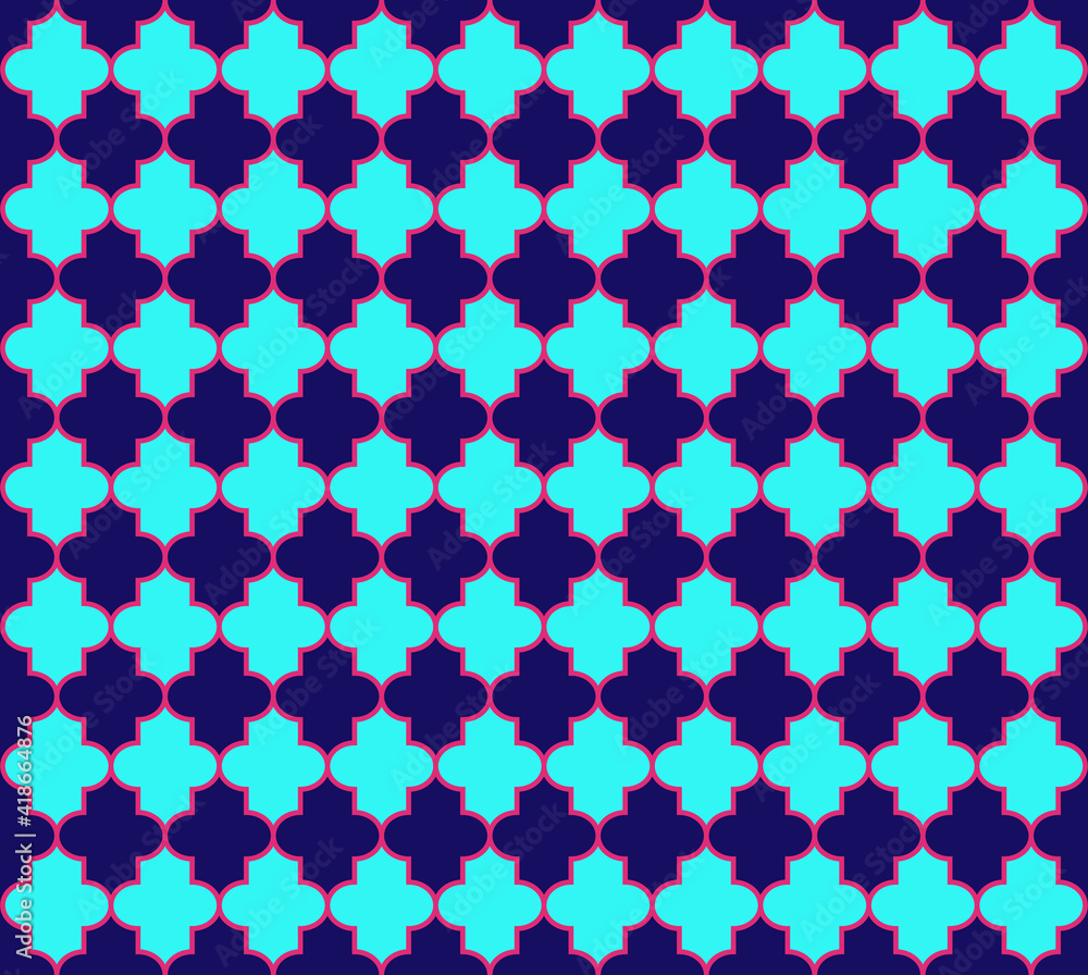 Traditional Islamic Lantern Background. Moroccan Seamless Pattern. Tender Moroccan