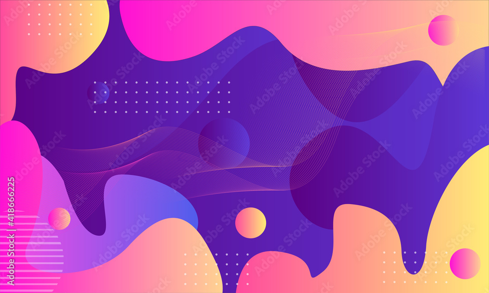 Modern illustration background wallpaper full of cheerful colors with beam