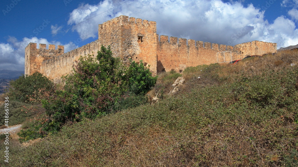 Fortress Frangokastello on Crete in Greece, Europe
