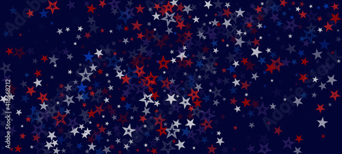 National American Stars Vector Background. USA Independence 11th of November Veteran's President's Labor Memorial 4th of July Day