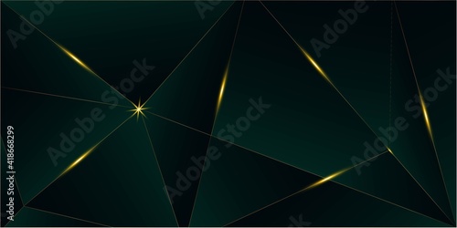 Emerald Luxury Gold Background. New Year Christmas Celebration