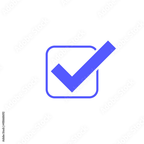check mark icon in blue color