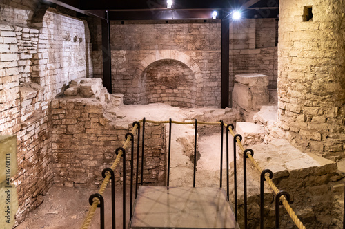 Old foundations under Ruvo di Puglia cathedral, Puglia, Italy photo