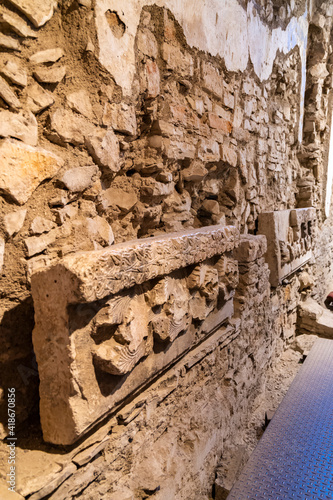 Old foundations under Ruvo di Puglia cathedral, Puglia, Italy