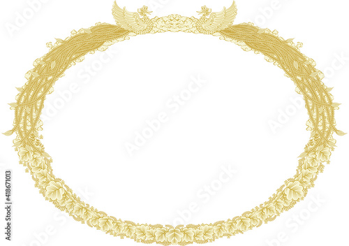 賞状や表彰状風のフレーム　楕円