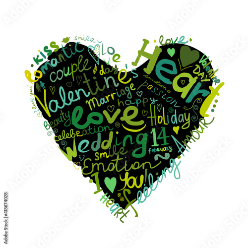 Valentine heart sketch for your design