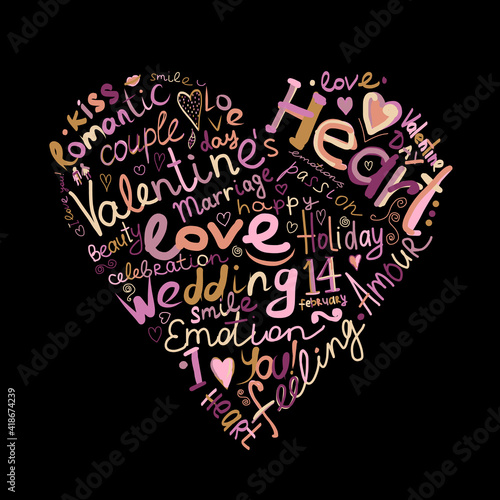 Valentine heart sketch for your design