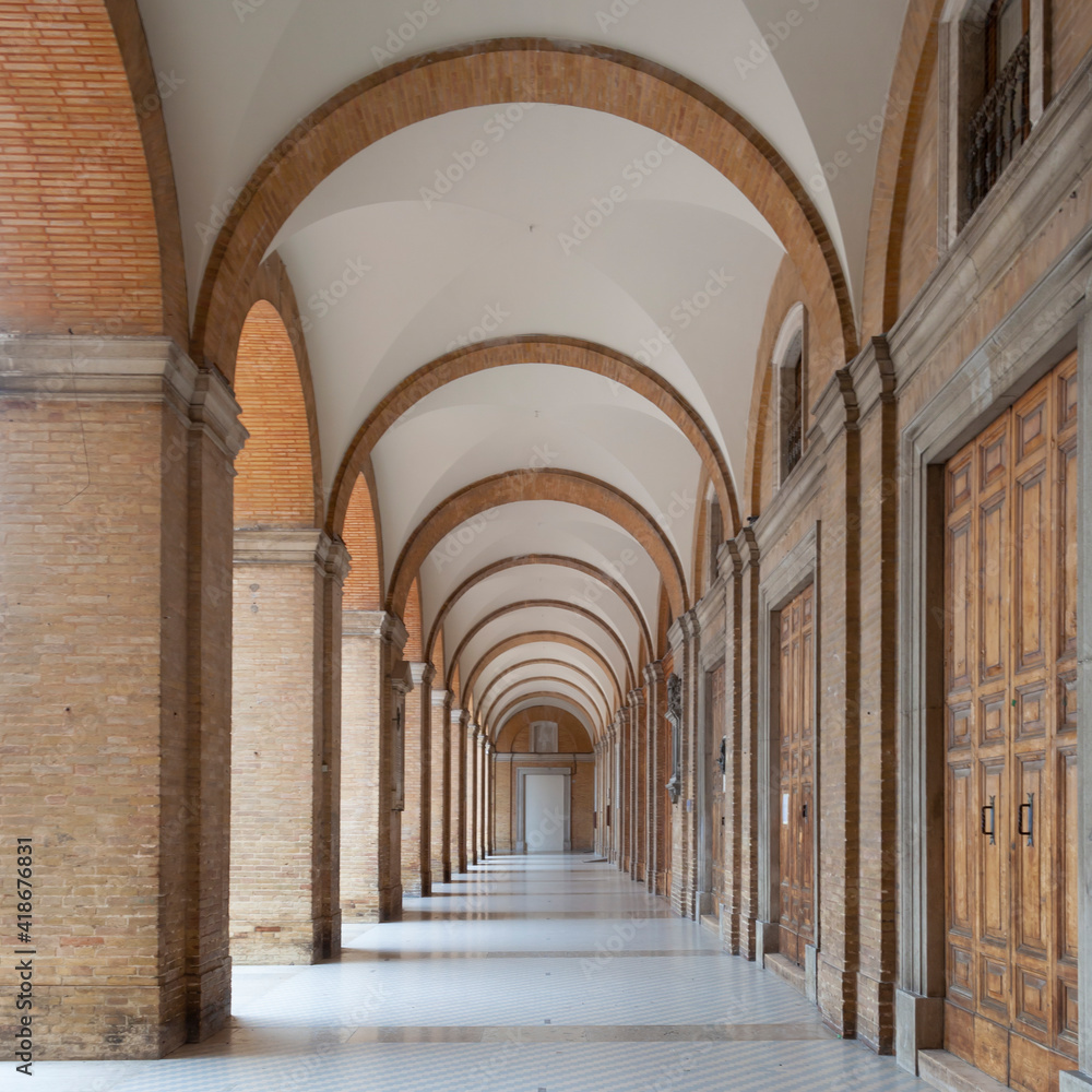 Recanati Town hall Portico (perspective view)