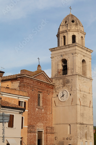 Front View Cathedral in Sirolo, Ancona - Italy (Church of San Nicolo di Bari)