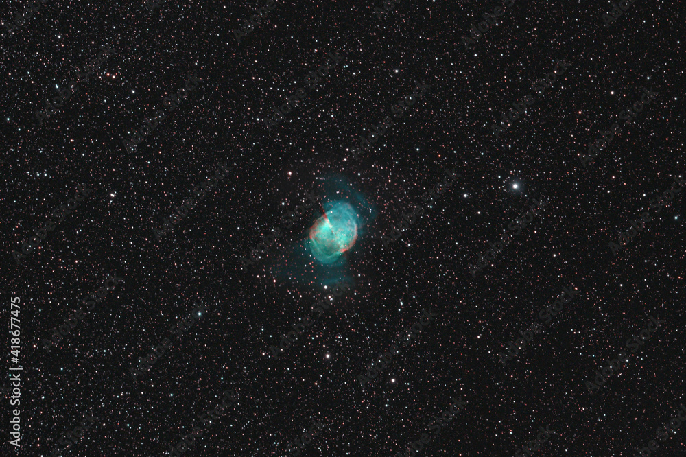 Fototapeta premium Planetary nebula in the deep sky at night Messier 27