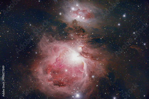 Orion Messier 42 in the deep sky at night