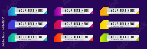 News Lower Thirds Pack. Sign Of live News, Ultra HD. Banners For Broadcasting Television Video Template. Isolated Illustration