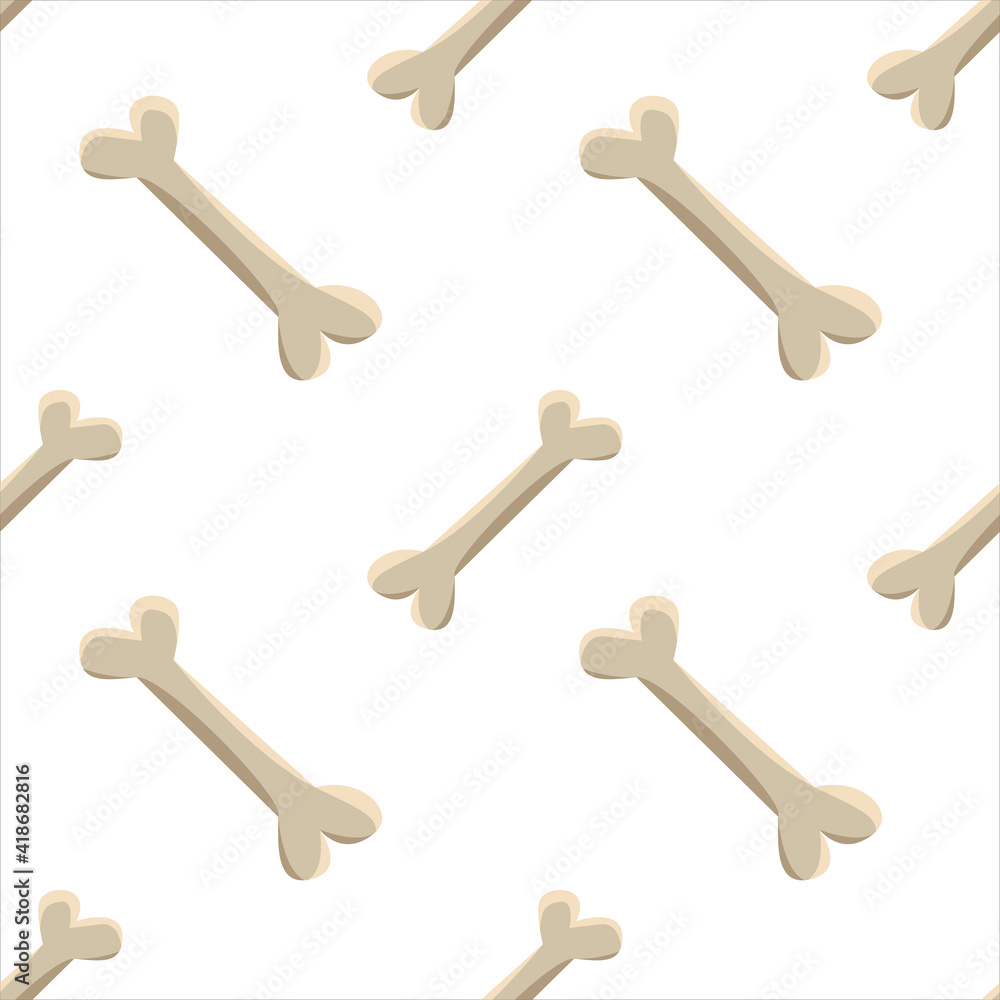 Vector graphics in flat style isolated on white background. Illustration of a bone for a dog in a cartoon style hand-drawn. Vector graphics in flat style isolated on white background. Illustration of a bone for a dog in a cartoon style hand-drawn.