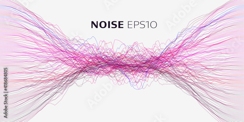 Abstract geometric background. Big data vector background. Sound wave visual. Binary code structure. Voice record stabilization