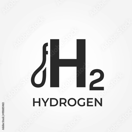 hydrogen fuel icon. filling station symbol. environment, eco friendly and alternative energy symbol