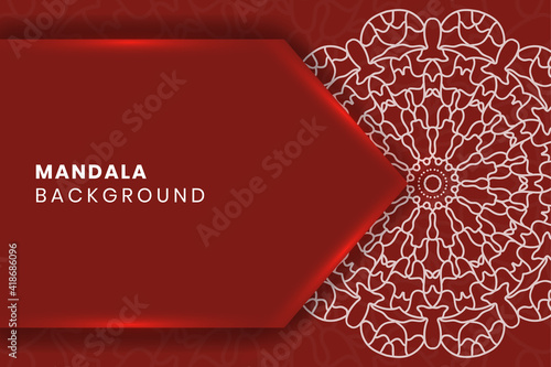 Luxury mandala background. red abstract mandala background. decorative element for print, poster, cover, flyer, banner