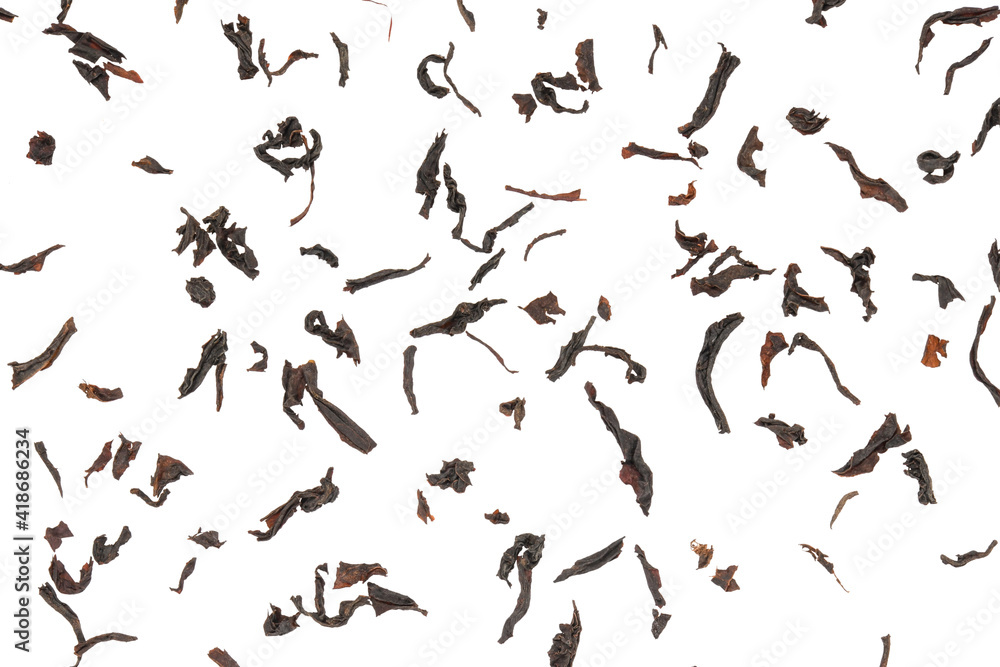 Black loose dry indian tea from Darjeling, India. Close-up macro high resolution background.. Black loose dry indian tea from Darjeling, India. Close-up macro high resolution background..
