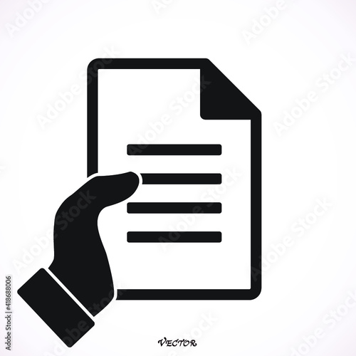 document Icon, Vector, Art, Image, logo, Sign, Flat,  design