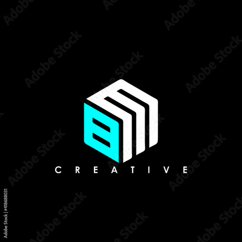 BM Letter Initial Logo Design Template Vector Illustration