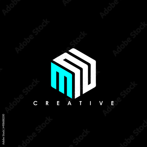 MN Letter Initial Logo Design Template Vector Illustration