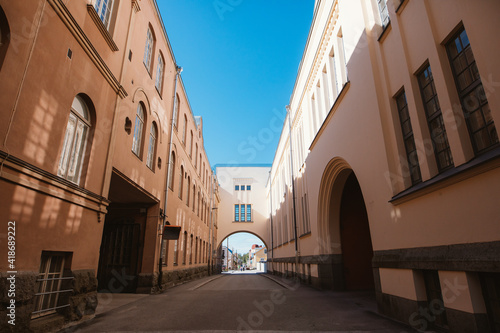 Street in the Jakobstad, Finland photo