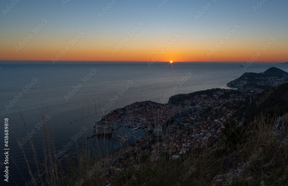 sundown in Dubrovnik - Mount Srd